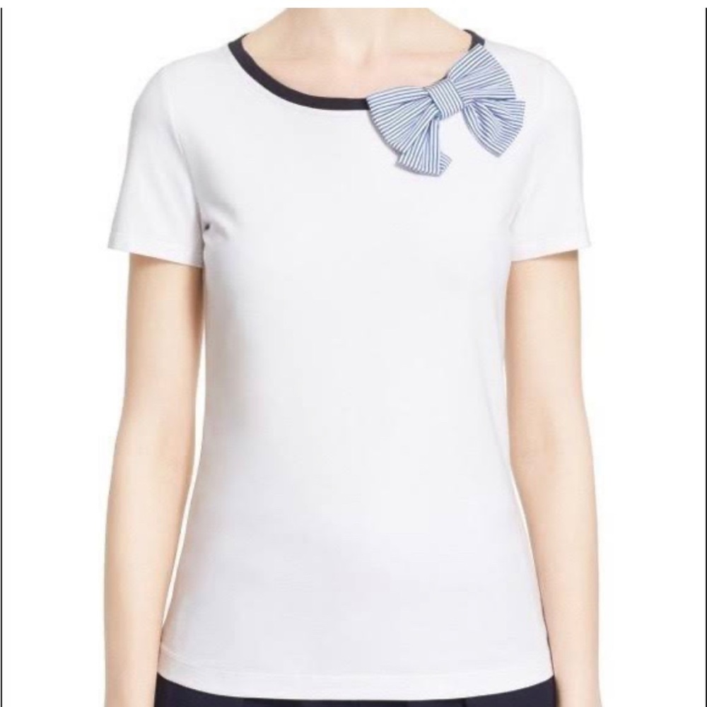 Kate Spade Broome Street white shirt with bow detail